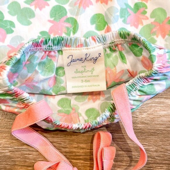 NEW! Sapling Child Organic Floating Lotus Bubble Romper, Size 3-6M - Picture 4 of 4